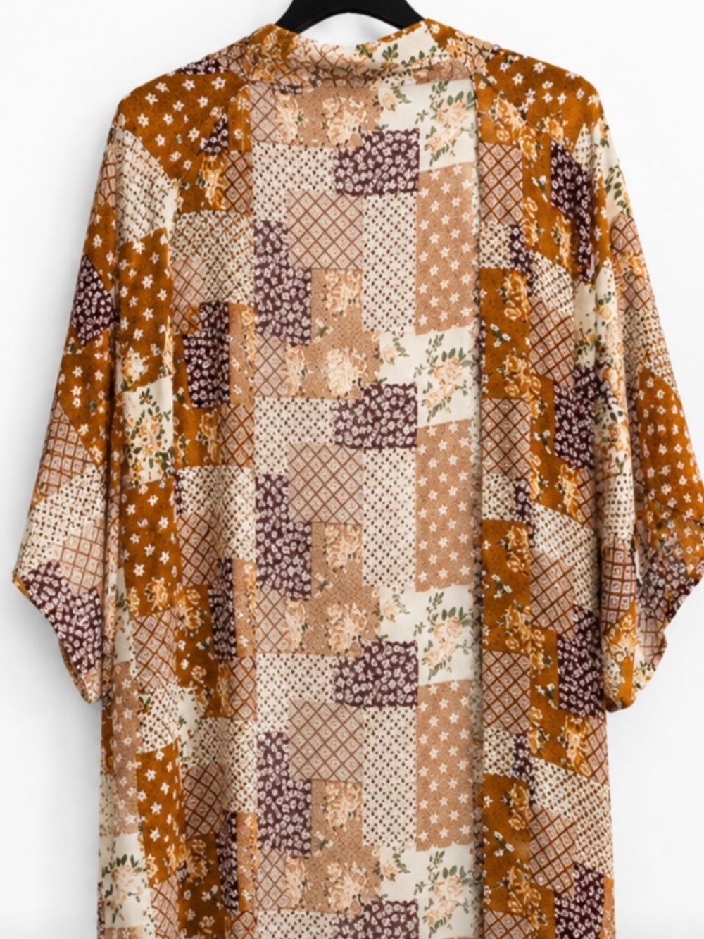 Justintaylor brand orange patchwork printed kimono cardigan - Picture 5 of 5
